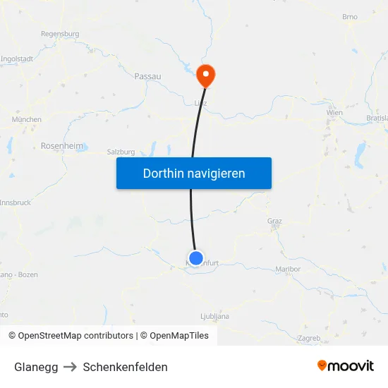 Glanegg to Schenkenfelden map