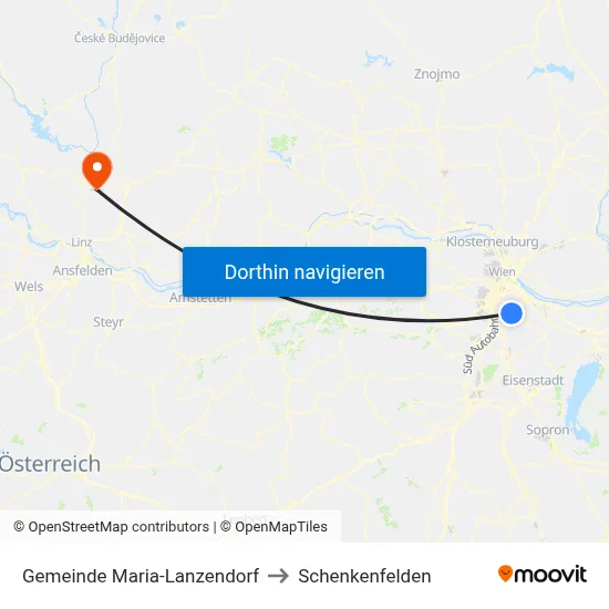 Gemeinde Maria-Lanzendorf to Schenkenfelden map