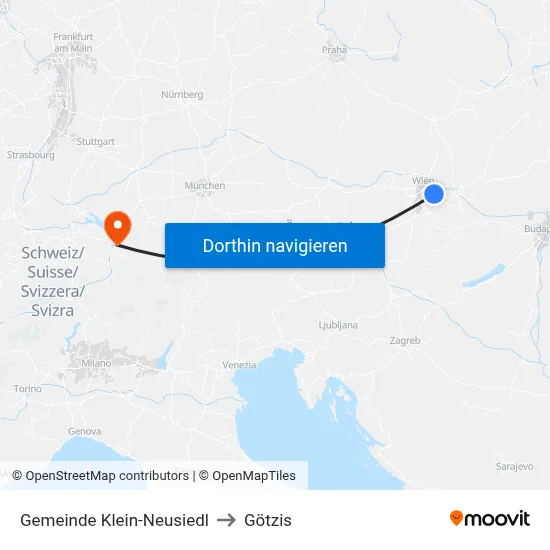 Gemeinde Klein-Neusiedl to Götzis map