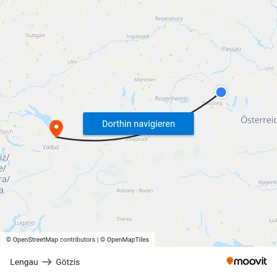 Lengau to Götzis map