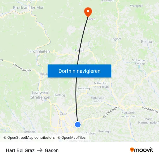 Hart Bei Graz to Gasen map