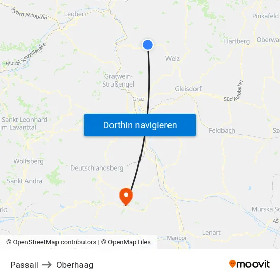 Passail to Oberhaag map