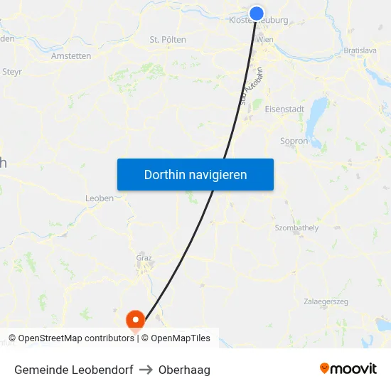 Gemeinde Leobendorf to Oberhaag map