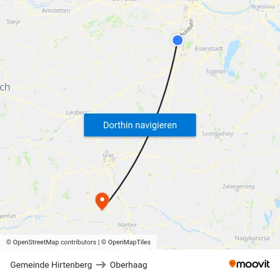 Gemeinde Hirtenberg to Oberhaag map