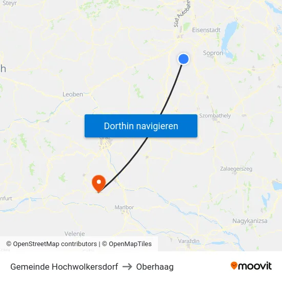 Gemeinde Hochwolkersdorf to Oberhaag map