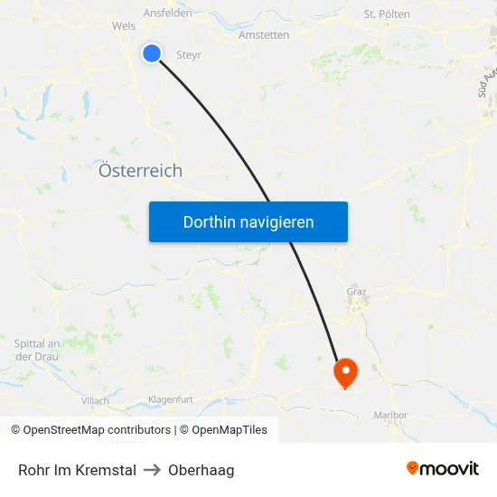 Rohr Im Kremstal to Oberhaag map