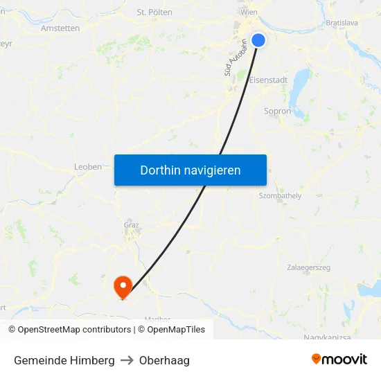 Gemeinde Himberg to Oberhaag map