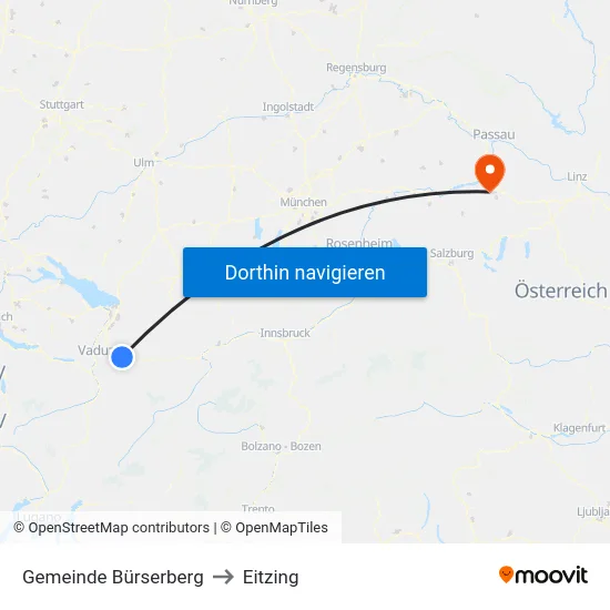 Gemeinde Bürserberg to Eitzing map