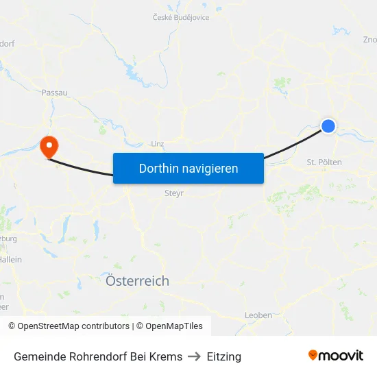 Gemeinde Rohrendorf Bei Krems to Eitzing map