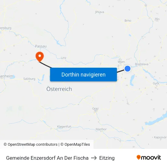 Gemeinde Enzersdorf An Der Fischa to Eitzing map