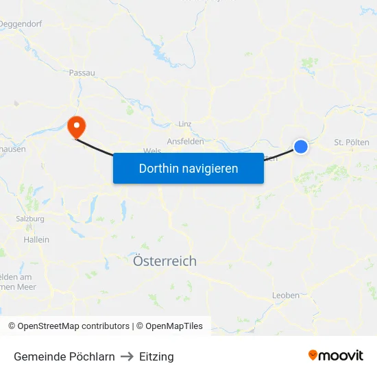 Gemeinde Pöchlarn to Eitzing map