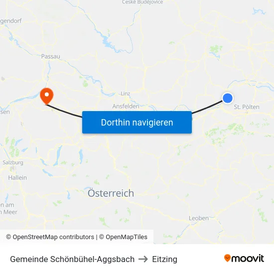 Gemeinde Schönbühel-Aggsbach to Eitzing map