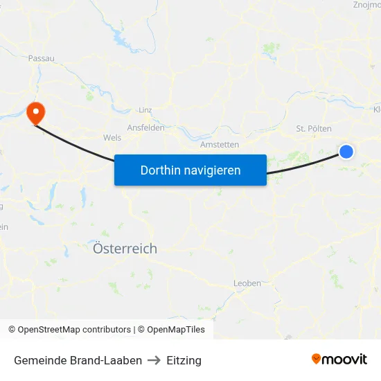 Gemeinde Brand-Laaben to Eitzing map