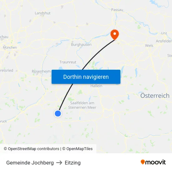 Gemeinde Jochberg to Eitzing map
