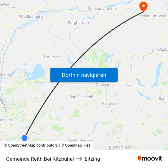 Gemeinde Reith Bei Kitzbühel to Eitzing map