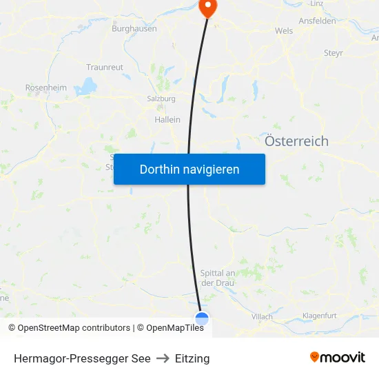 Hermagor-Pressegger See to Eitzing map