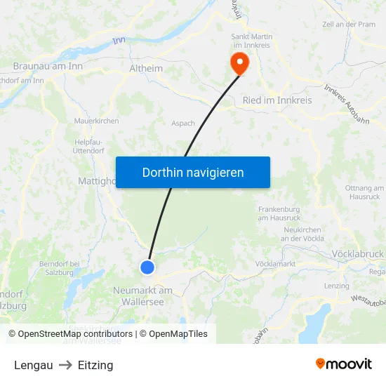 Lengau to Eitzing map