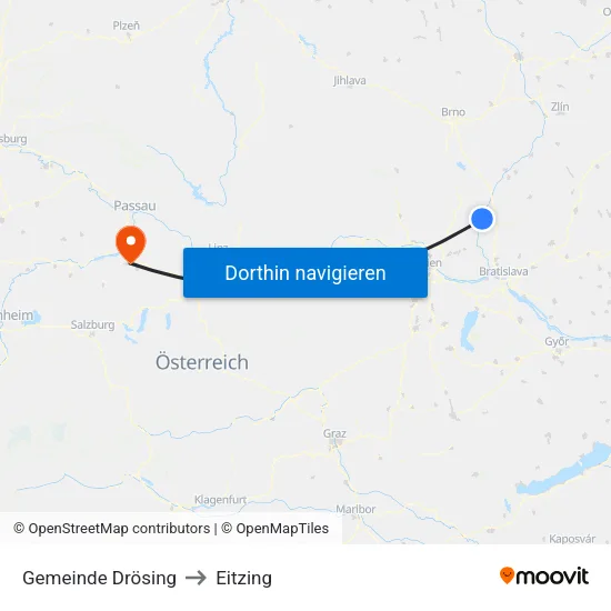 Gemeinde Drösing to Eitzing map