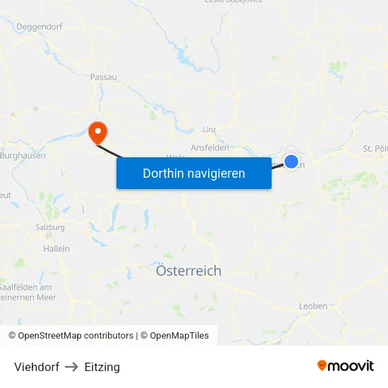 Viehdorf to Eitzing map
