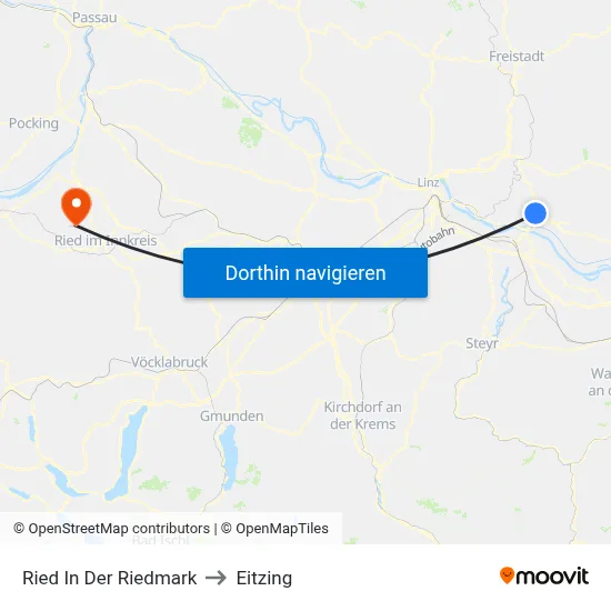 Ried In Der Riedmark to Eitzing map