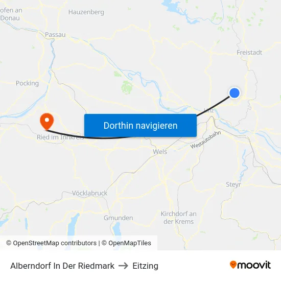 Alberndorf In Der Riedmark to Eitzing map