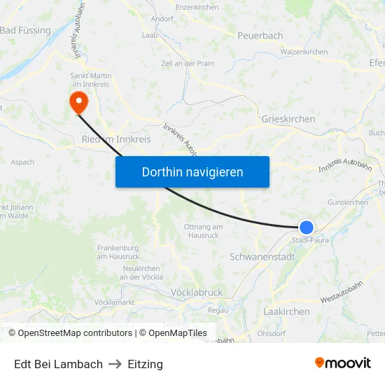 Edt Bei Lambach to Eitzing map