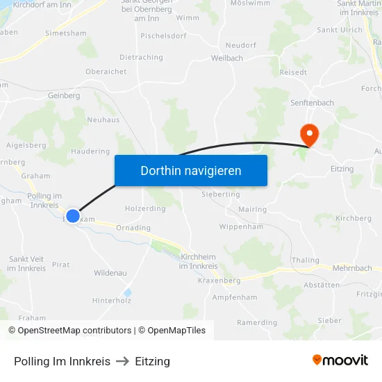 Polling Im Innkreis to Eitzing map