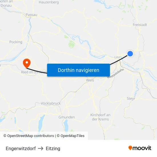 Engerwitzdorf to Eitzing map