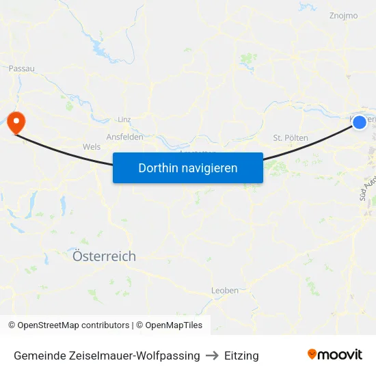 Gemeinde Zeiselmauer-Wolfpassing to Eitzing map