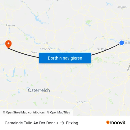 Gemeinde Tulln An Der Donau to Eitzing map