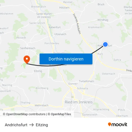 Andrichsfurt to Eitzing map