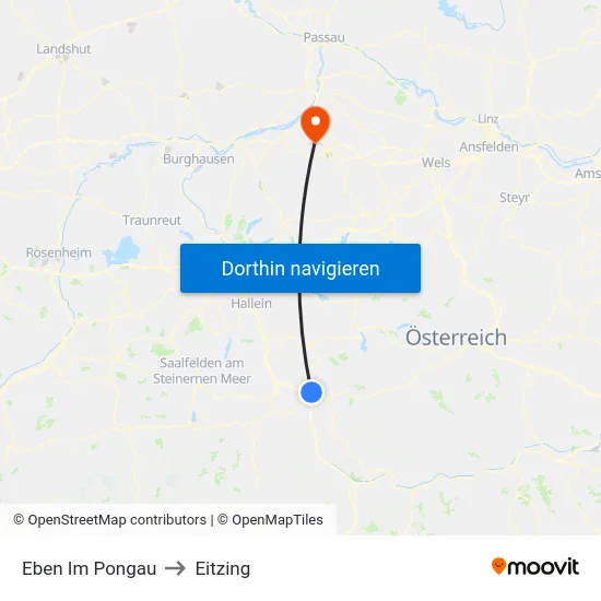 Eben Im Pongau to Eitzing map
