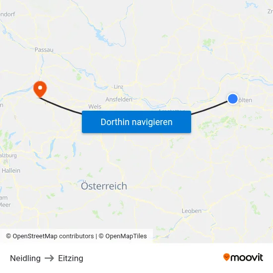 Neidling to Eitzing map