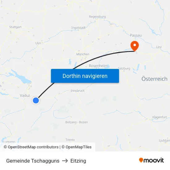 Gemeinde Tschagguns to Eitzing map
