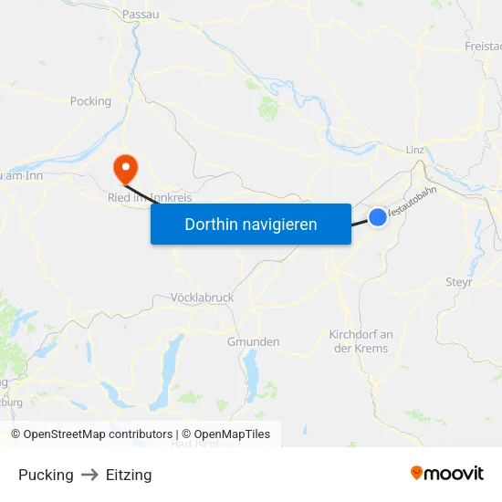 Pucking to Eitzing map