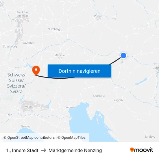 1., Innere Stadt to Marktgemeinde Nenzing map