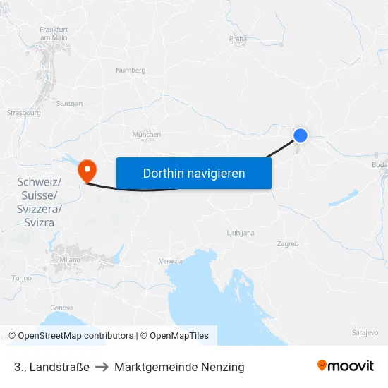 3., Landstraße to Marktgemeinde Nenzing map