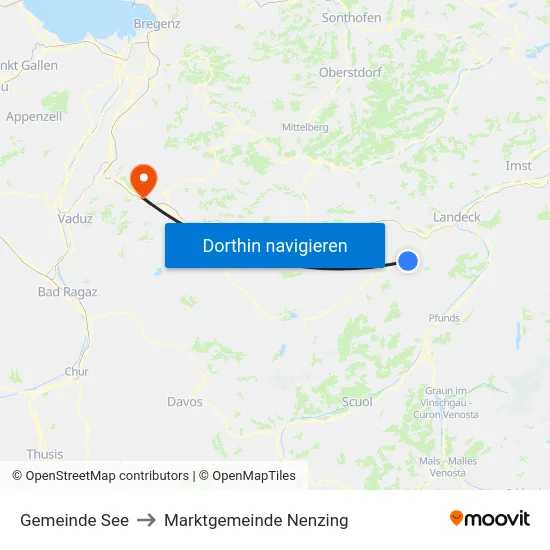 Gemeinde See to Marktgemeinde Nenzing map