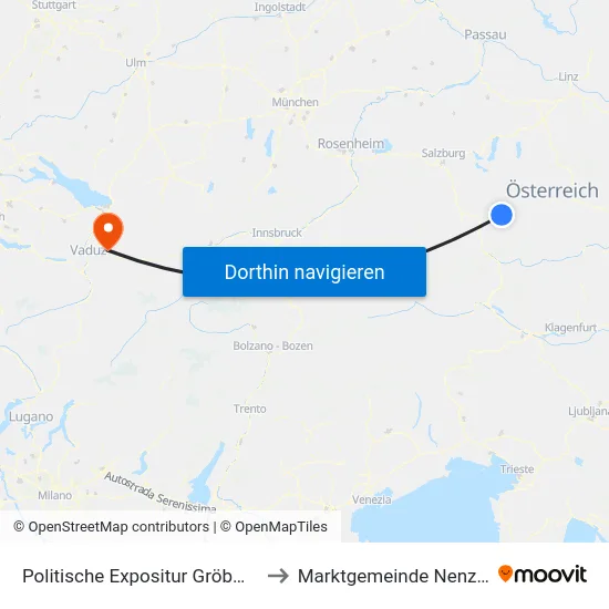 Politische Expositur Gröbming to Marktgemeinde Nenzing map
