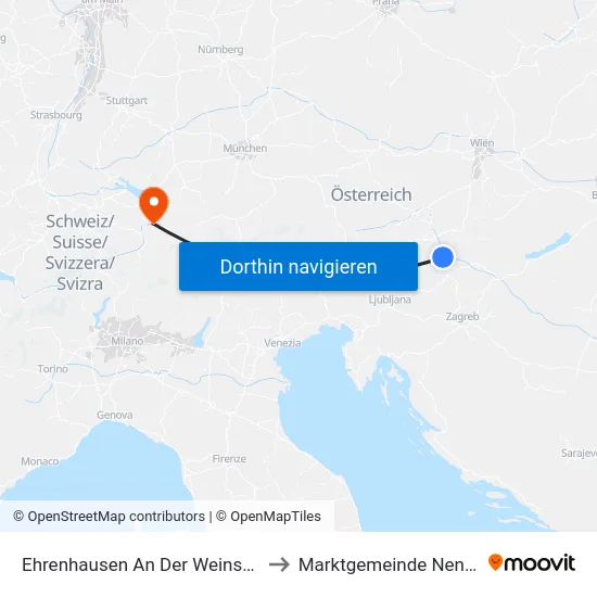 Ehrenhausen An Der Weinstraße to Marktgemeinde Nenzing map