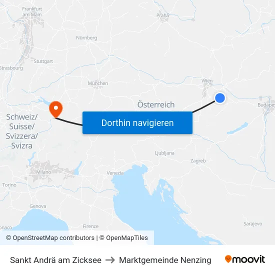 Sankt Andrä am Zicksee to Marktgemeinde Nenzing map