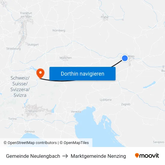 Gemeinde Neulengbach to Marktgemeinde Nenzing map