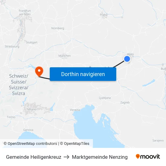 Gemeinde Heiligenkreuz to Marktgemeinde Nenzing map