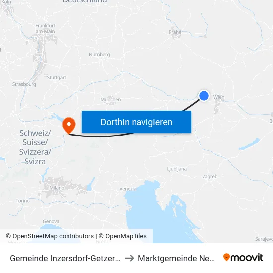 Gemeinde Inzersdorf-Getzersdorf to Marktgemeinde Nenzing map