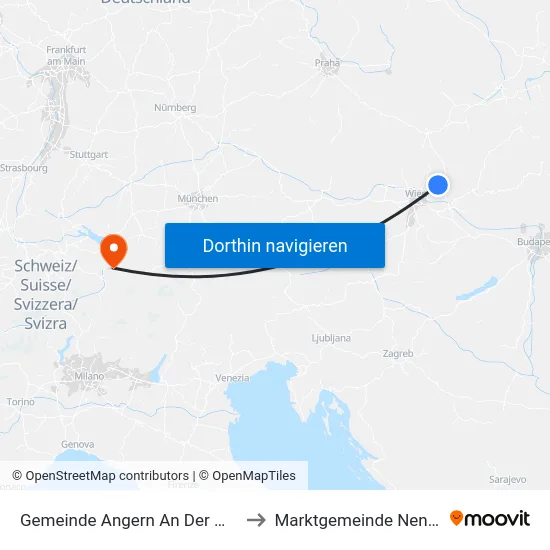 Gemeinde Angern An Der March to Marktgemeinde Nenzing map