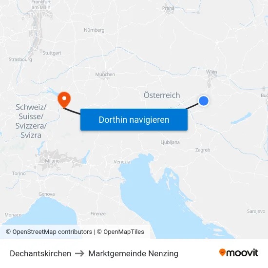 Dechantskirchen to Marktgemeinde Nenzing map