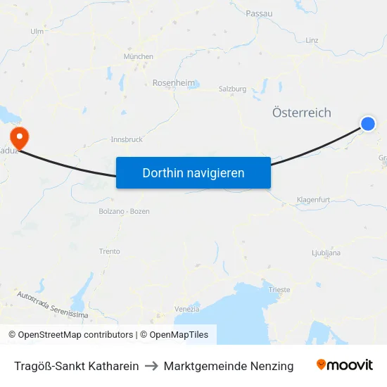 Tragöß-Sankt Katharein to Marktgemeinde Nenzing map