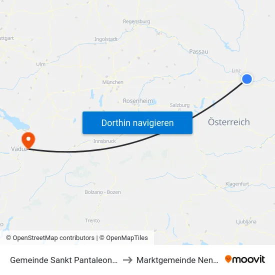 Gemeinde Sankt Pantaleon-Erla to Marktgemeinde Nenzing map