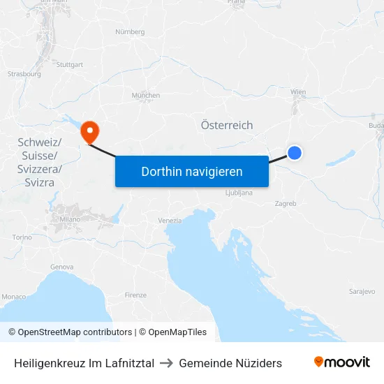 Heiligenkreuz Im Lafnitztal to Gemeinde Nüziders map