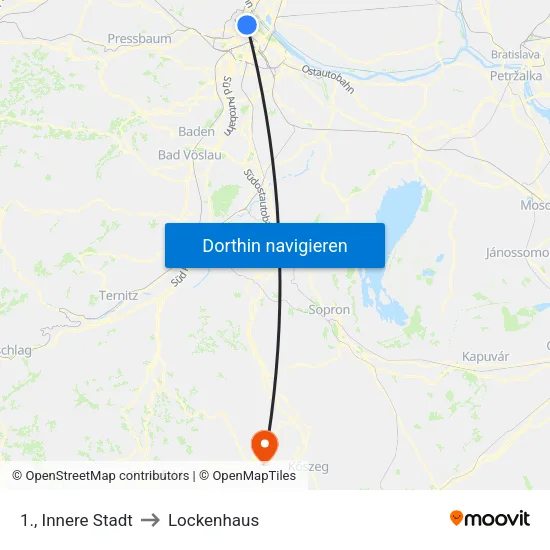 1., Innere Stadt to Lockenhaus map